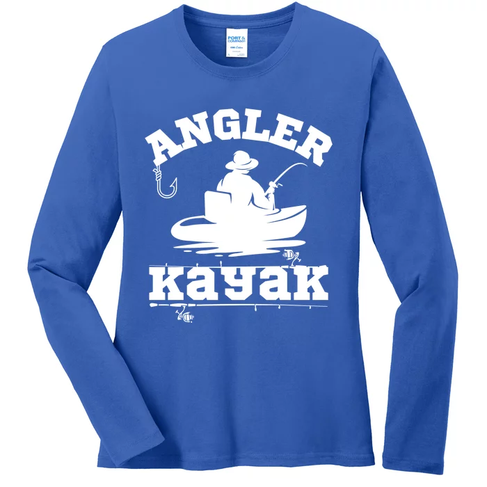 Funny Angler Kayak Gift Ladies Long Sleeve Shirt