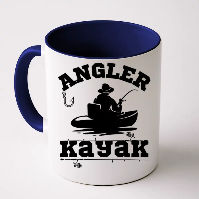 Funny Angler Kayak Gift Front & Back Coffee Mug