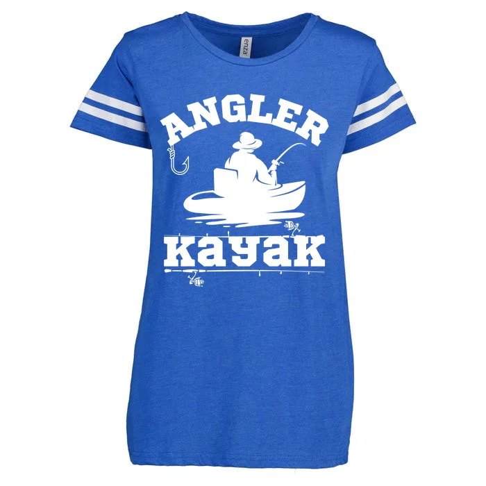 Funny Angler Kayak Gift Enza Ladies Jersey Football T-Shirt