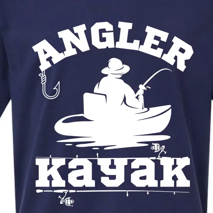 Funny Angler Kayak Gift Sueded Cloud Jersey T-Shirt