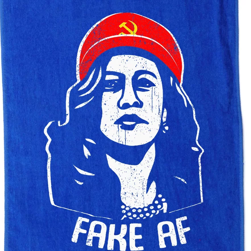 Fake Af Kamala Harris Communism Election Humor Platinum Collection Golf Towel