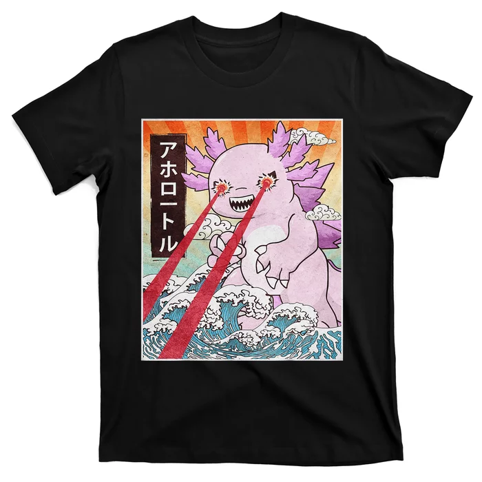 Funny Animal Kaiju Axolotl Japanese Monster T-Shirt