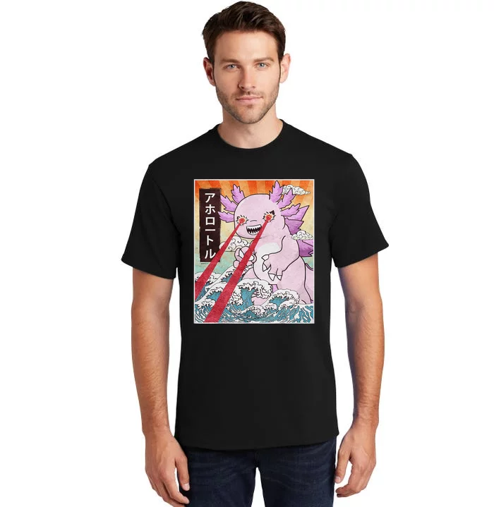 Funny Animal Kaiju Axolotl Japanese Monster Tall T-Shirt