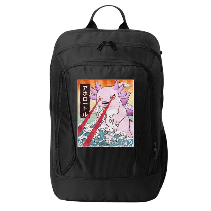 Funny Animal Kaiju Axolotl Japanese Monster City Backpack