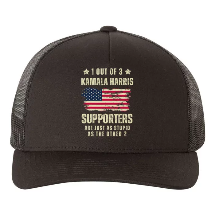 Funny Anti Kamala Harris Stupid Joke American Flag Usa Humor Yupoong Adult 5-Panel Trucker Hat