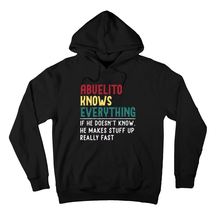 Funny Abuelito Know Everything Fathers Day Gift For Grandpa Hoodie