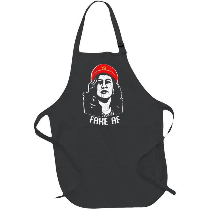 Fake Af Kamala Harris Communism Election Humor Full-Length Apron With Pocket