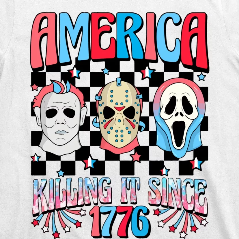 Funny America Killing IT Since 1776 Horror 4th Of July USA T-Shirt