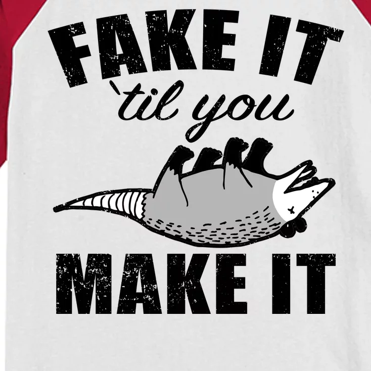 Fake It Or Make It Opossum Kids Colorblock Raglan Jersey