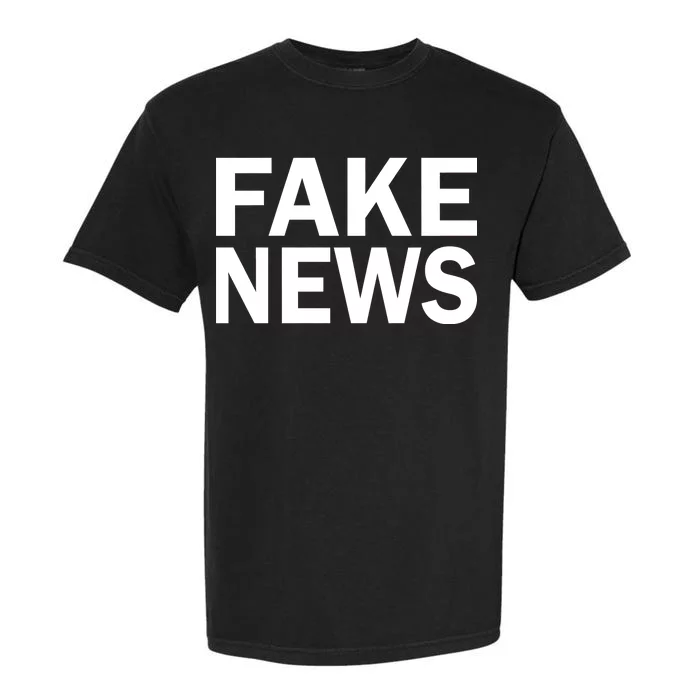 Fake News Bold Text Garment-Dyed Heavyweight T-Shirt