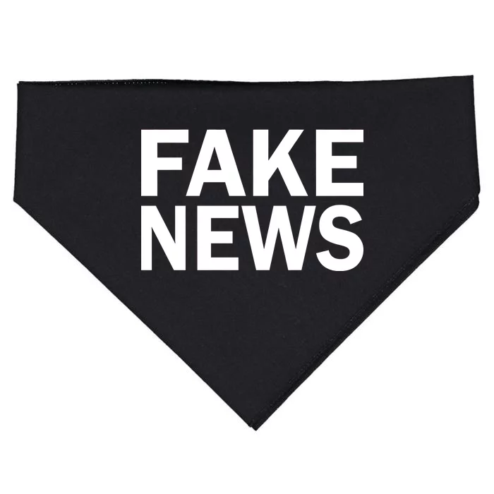 Fake News Bold Text USA-Made Doggie Bandana