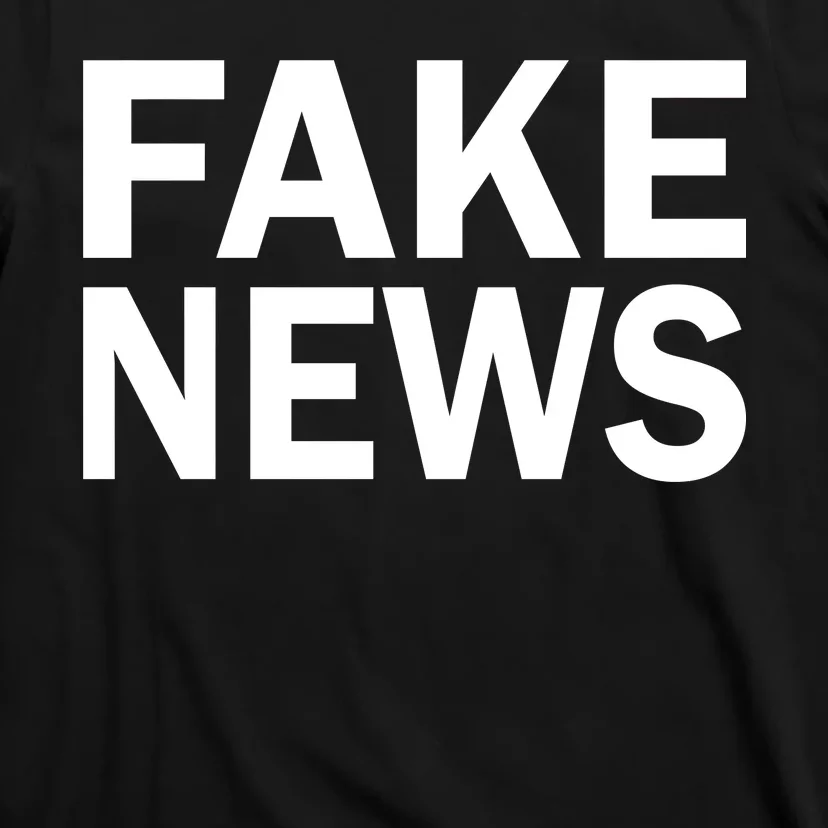 Fake News Bold Text T-Shirt