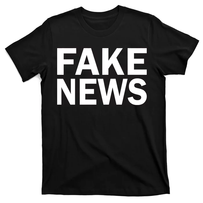 Fake News Bold Text T-Shirt