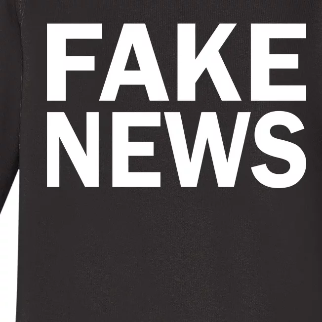 Fake News Bold Text Baby Long Sleeve Bodysuit