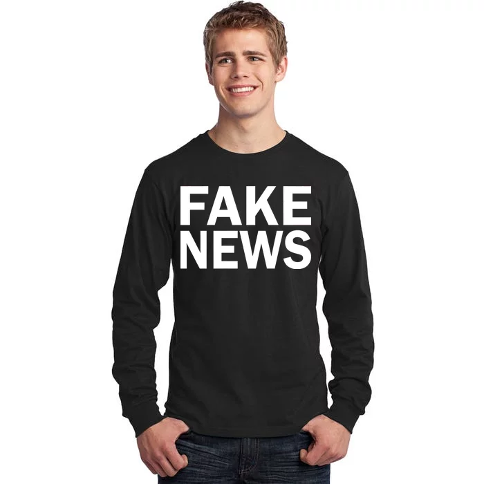 Fake News Bold Text Tall Long Sleeve T-Shirt