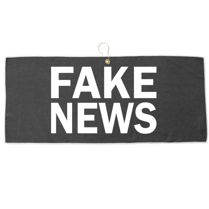 Fake News Bold Text Large Microfiber Waffle Golf Towel