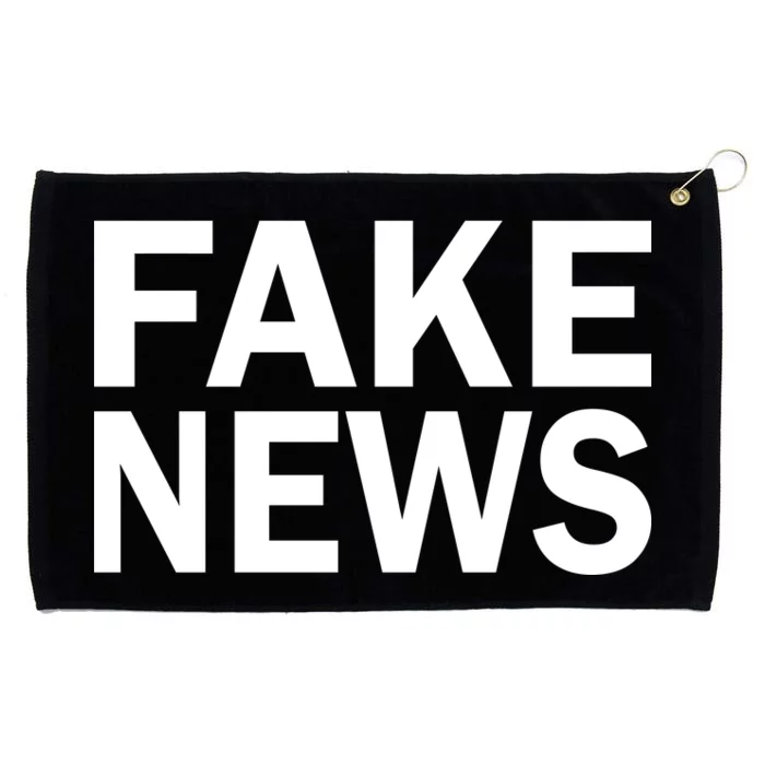 Fake News Bold Text Grommeted Golf Towel