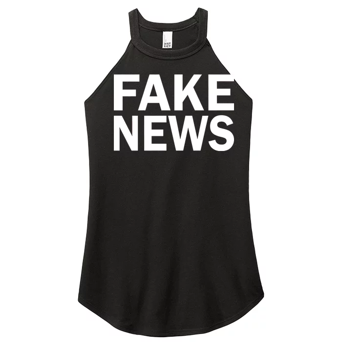 Fake News Bold Text Women’s Perfect Tri Rocker Tank