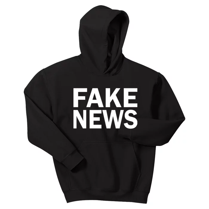 Fake News Bold Text Kids Hoodie