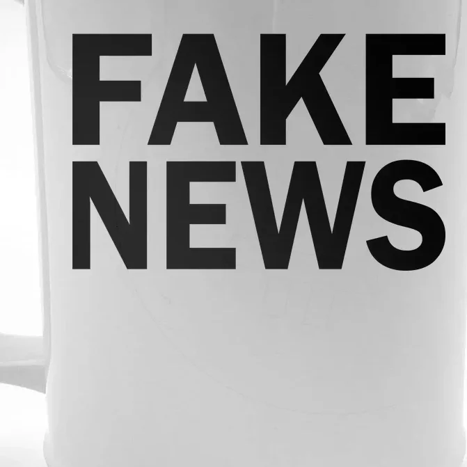 Fake News Bold Text Front & Back Beer Stein