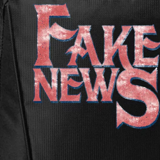 Fake News Distressed Text City Backpack