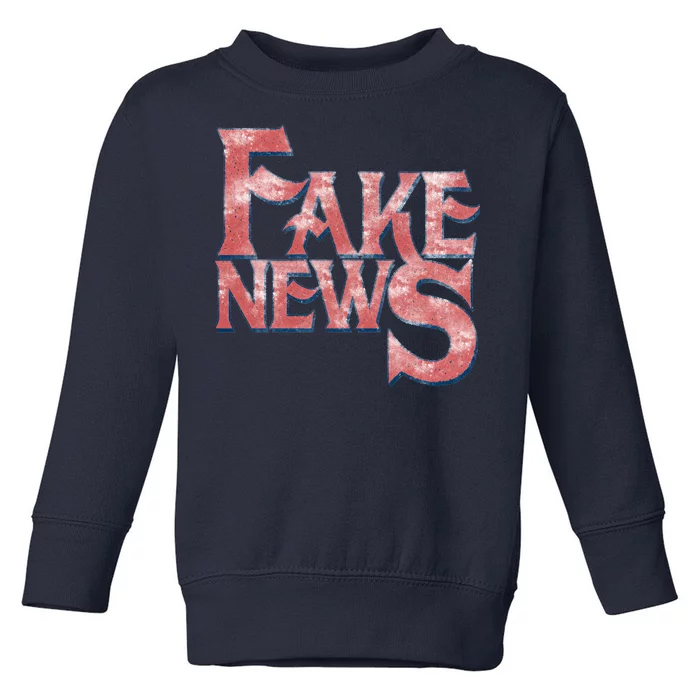 Fake News Distressed Text Toddler Sweatshirt