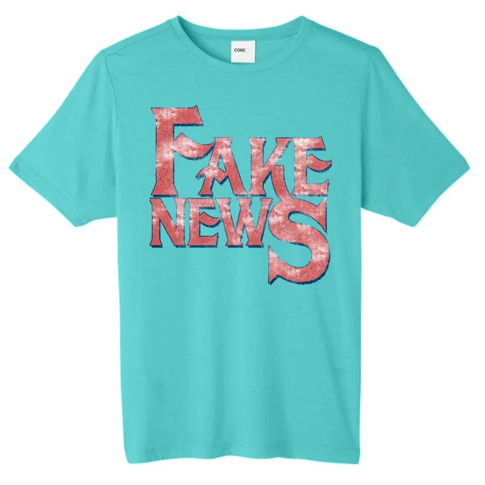 Fake News Distressed Text ChromaSoft Performance T-Shirt