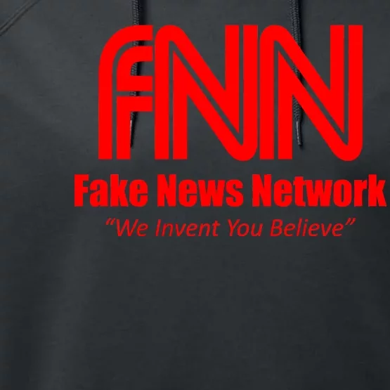 Fake News Network FFN We Invent You Believe Donald Trump Performance Fleece Hoodie