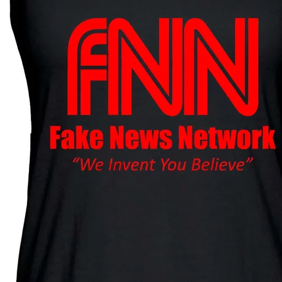 Fake News Network FFN We Invent You Believe Donald Trump Ladies Essential Flowy Tank