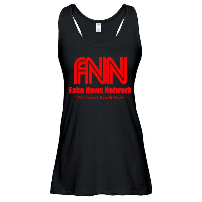 Fake News Network FFN We Invent You Believe Donald Trump Ladies Essential Flowy Tank