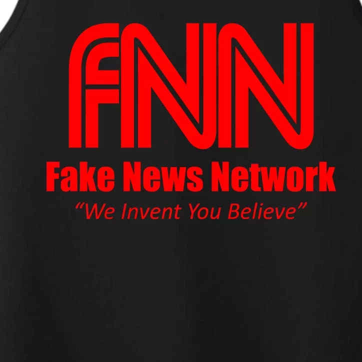 Fake News Network FFN We Invent You Believe Donald Trump Performance Tank