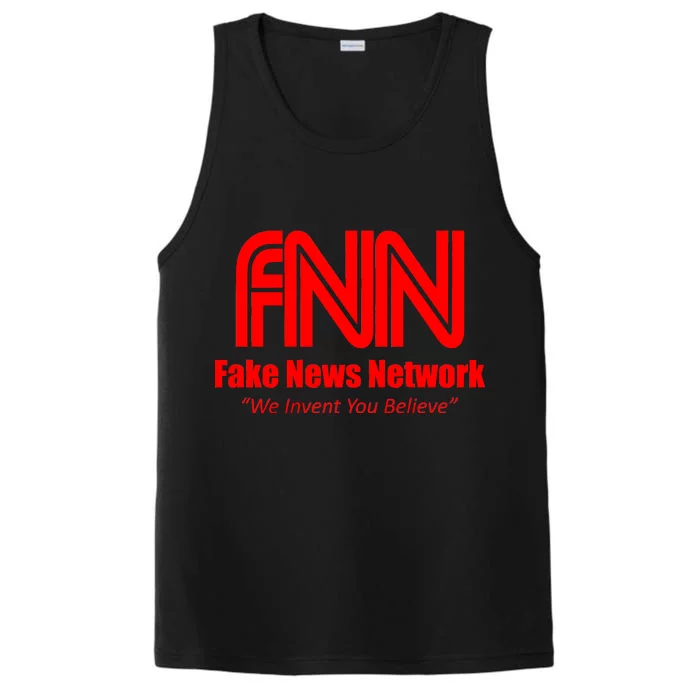 Fake News Network FFN We Invent You Believe Donald Trump Performance Tank