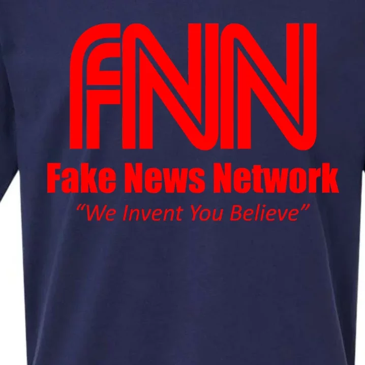 Fake News Network FFN We Invent You Believe Donald Trump Sueded Cloud Jersey T-Shirt