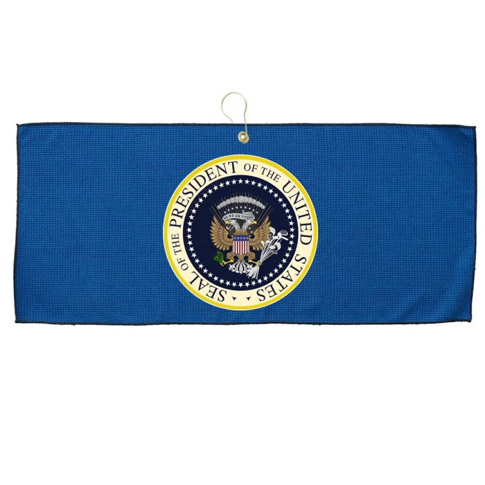 Fake Presidential Seal Large Microfiber Waffle Golf Towel