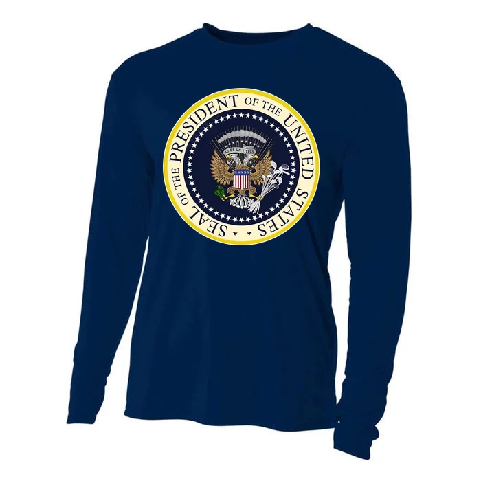 Fake Presidential Seal Cooling Performance Long Sleeve Crew