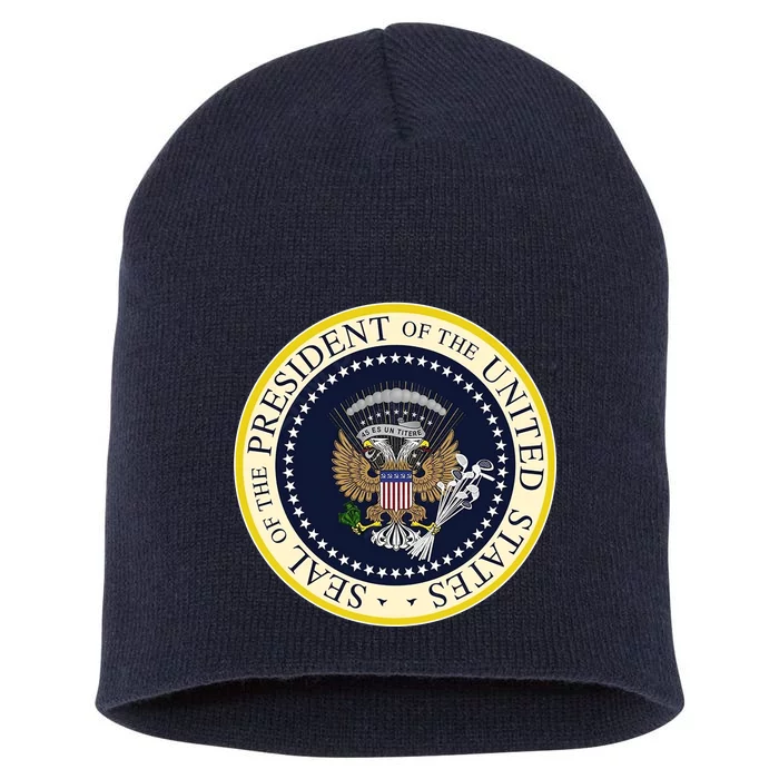 Fake Presidential Seal Short Acrylic Beanie