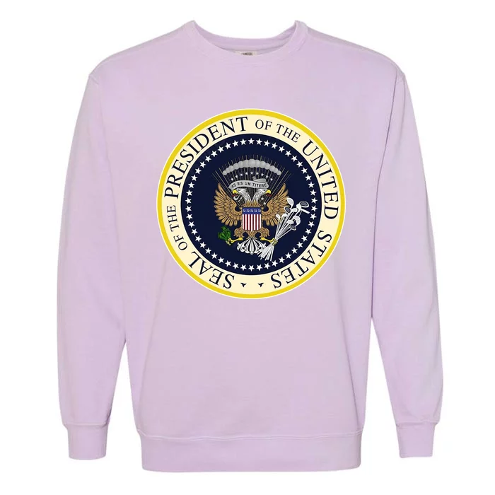 Fake Presidential Seal Garment-Dyed Sweatshirt