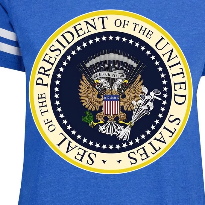 Fake Presidential Seal Enza Ladies Jersey Football T-Shirt