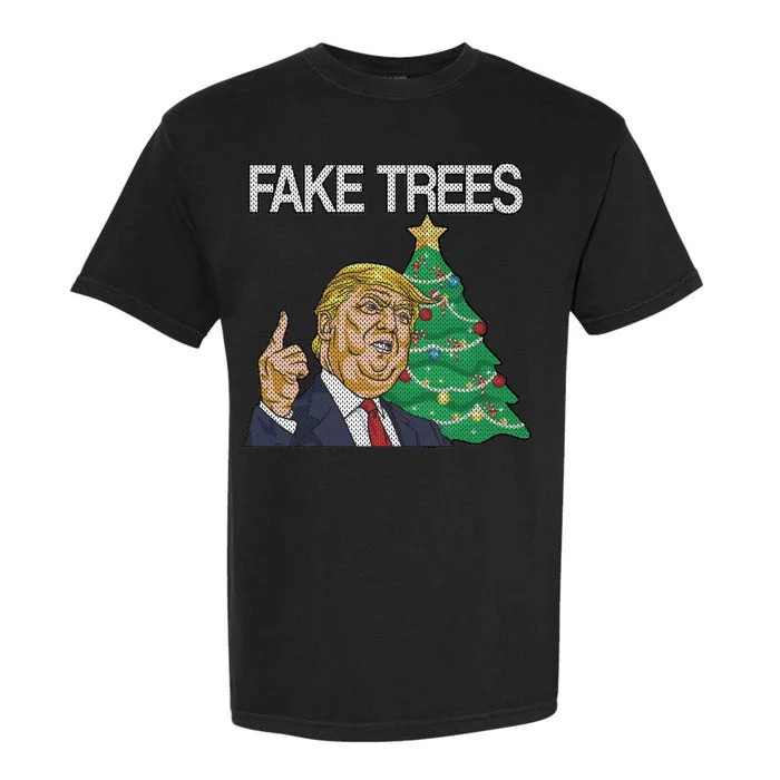 Fake Trees News Ugly Christmas Garment-Dyed Heavyweight T-Shirt