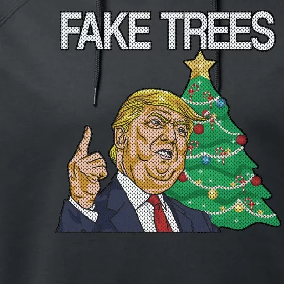 Fake Trees News Ugly Christmas Performance Fleece Hoodie