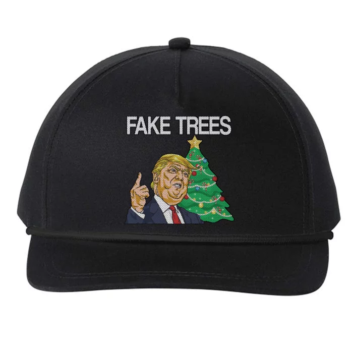 Fake Trees News Ugly Christmas Snapback Five-Panel Rope Hat