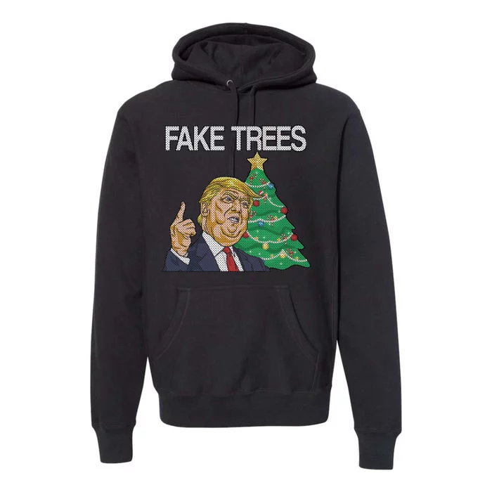 Fake Trees News Ugly Christmas Premium Hoodie