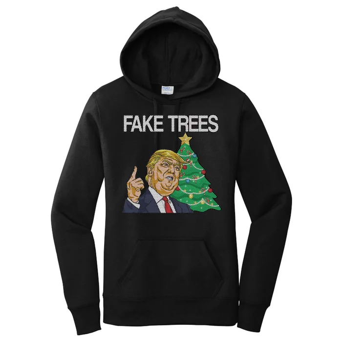 Fake Trees News Ugly Christmas Women's Pullover Hoodie