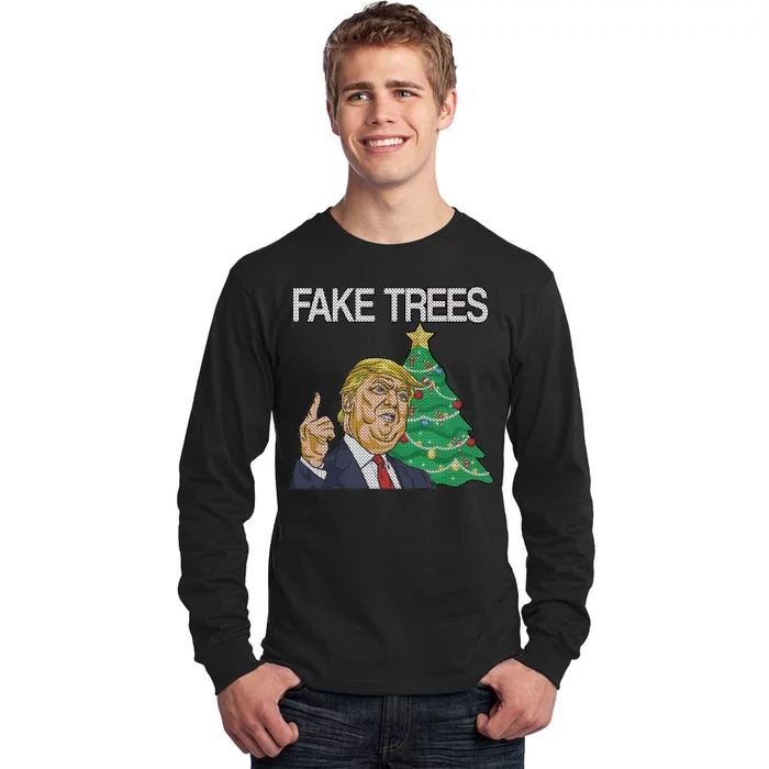 Fake Trees News Ugly Christmas Tall Long Sleeve T-Shirt