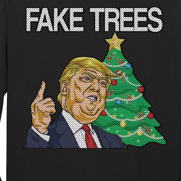 Fake Trees News Ugly Christmas Tall Long Sleeve T-Shirt