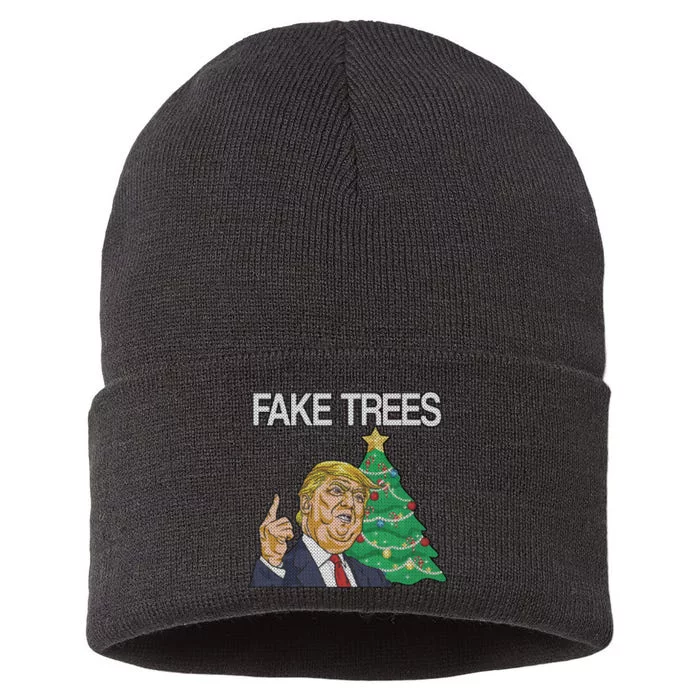 Fake Trees News Ugly Christmas Sustainable Knit Beanie