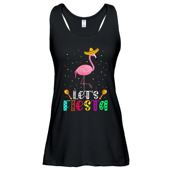 Flamingos Animal Lover Lets Fiesta Cinco De Mayo Flamingo Ladies Essential Flowy Tank