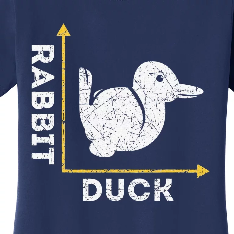 Funny Animal Lover Gift Optical Illusion Duck Or Rabbit Women's T-Shirt