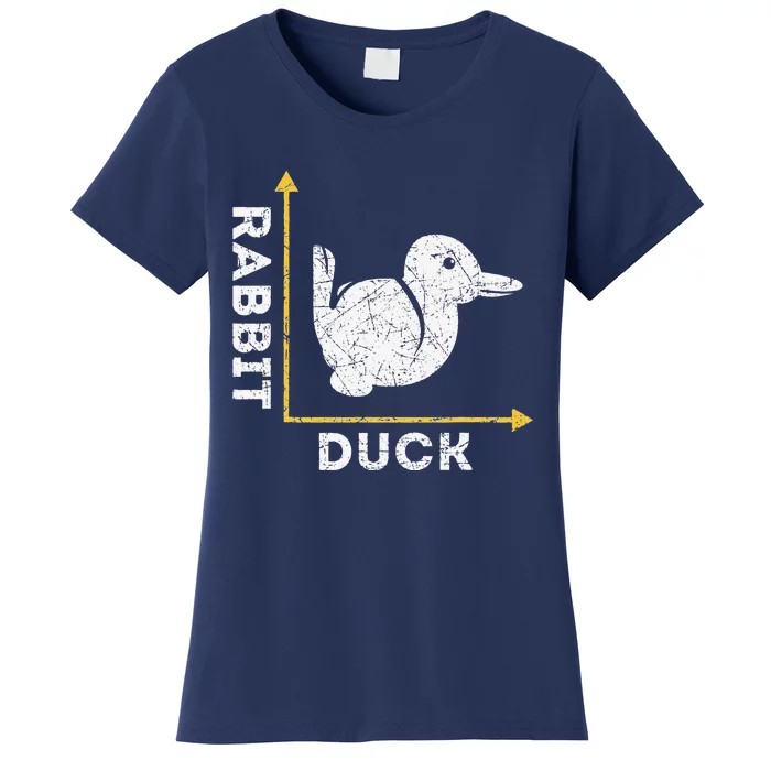 Funny Animal Lover Gift Optical Illusion Duck Or Rabbit Women's T-Shirt