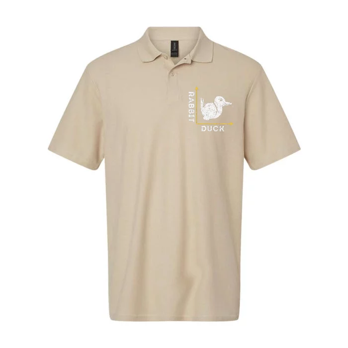 Funny Animal Lover Gift Optical Illusion Duck Or Rabbit Softstyle Adult Sport Polo